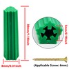 M8 Green Plastic Masonry Screw Plastic Drywall Wall Anchors Screw