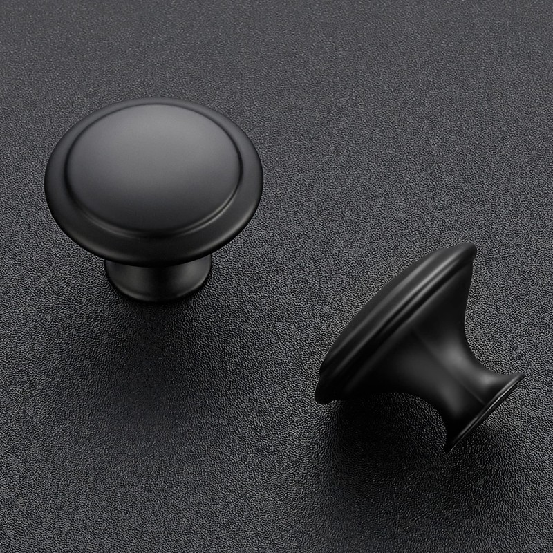 Ravinte 60 Pack Matte Black Kitchen Cabinet Knobs 1-1/4 Inch