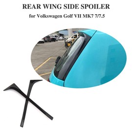 JC SPORTLINE fits for Volkswagen VW Golf 7 MK7 7.5 2014-2018 Rear Wing Side Roof Spoiler Lip Window Decoration Deflectors Non for GTI R 2PCS (ABS)