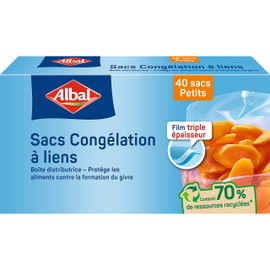 Albal 1 Litre Small Freezer Bags 70% Recycled Resources 3 Ply Wide Mouth Food Saver 19 x 20 cm