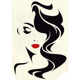 Ladies Red Lip Decals Beauty Salon Hairdressers Wall Sticker Polish Wall Mural Beauty Salon Decoration Stickers 23 X 15 in