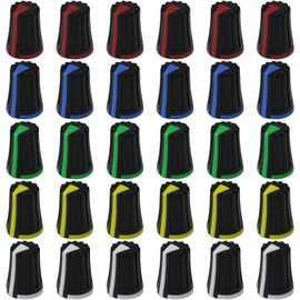 30 Pack Mixed Colour Triangle Indicator 6mm D270 Rotary Control Knobs Black Body Audio/Guitar/Mixer Knob
