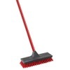 Libman Commercial 547 Floor Scrub, Steel Handle, 10.5" Wide, Red