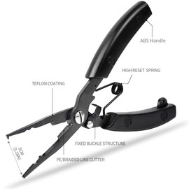 LOYELEY Fishing Pliers, Fishing Pliers, Anti-Rust, Multi-functional, Fishing Gear, Hook Remover, Line Cutter, For Outdoor Use, Freshwater Fishing, Night Fishing, Sea Fishing, Convenient to Carry