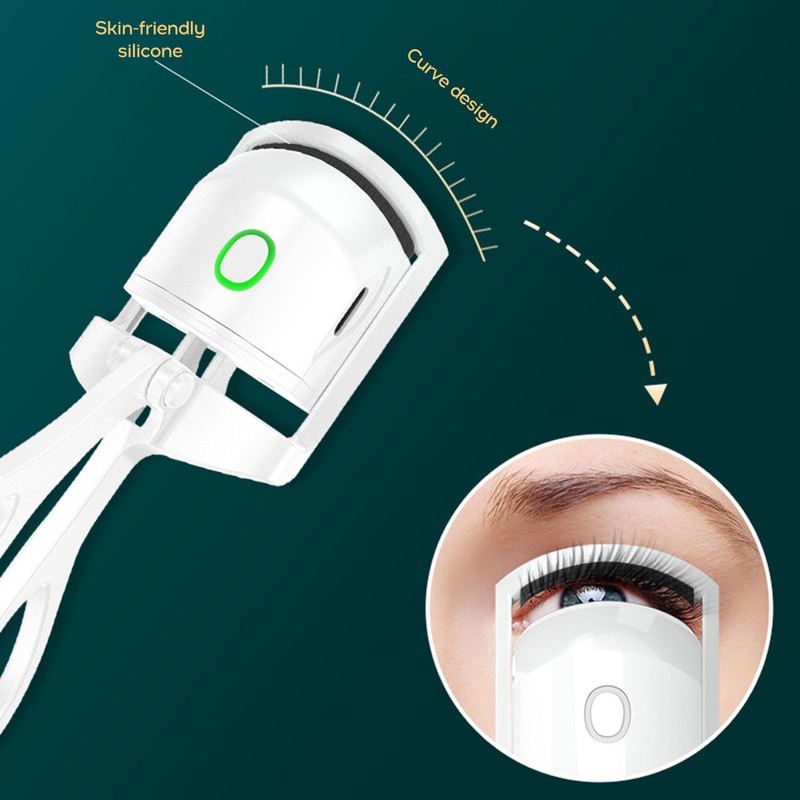 Electric Eyelash Curler Skin-friendly Silicone Natural Radian Safe Anti-scalding Time-saving