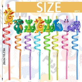 YOUYIKE Pack of 8 children's straws