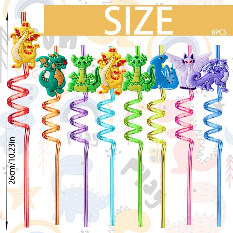 YOUYIKE Pack of 8 children's straws