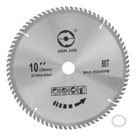 Yosoo Disco Sierra Madera 10'' 80 Dientes Carburo,disco De Corte