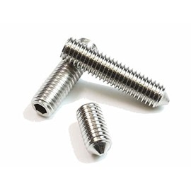 Grub Screws Made of Galvanised Steel M4 x 6 – Pack of 20 – Thread Size M3 M4 M5 M6 M8 – Countersunk Screws – Grub Screws with Tip & Hexagon Socket – Grub Bolts – Rust-Free