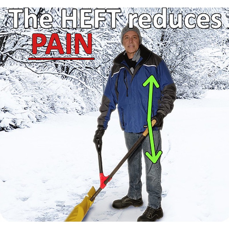 The HEFT Plus Secondary Back Saver Handle for Snow Shovels