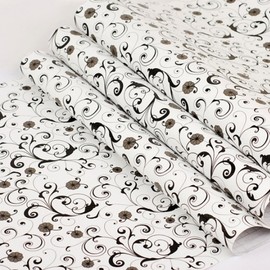 Yifely Black Vine Shelf Liner Self-Adhesive Furniture Paper DIY Dresser Drawer Covering Sticker 17.7 Inch by 9.8 Feet