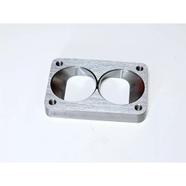 CFS T6 Divided Collector to Twin Dual Recess 2.50" Inlet Turbo Flange S400 Borg 3/4