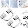 Faucet Extender, 1440° Rotatable Faucet Aerator Extension, U Shaped Faucet