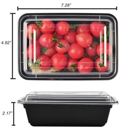 LOKATSE HOME 24 Pack Meal Prep Containers 24 oz Reusable Storage Lunch Bento Boxes, Freezer and Dishwasher Safe & Stackable