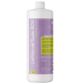 HEBBE Lactato de Sodio 60% 1 kg | Humectante NMF | Regulación pH | Jabones y Cremas Veganas | Soluble en Agua