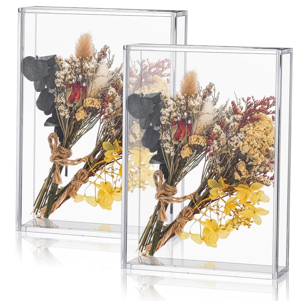 Barydat 2 Pcs Acrylic Shadow Boxes Display Cases, Shadow Box