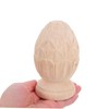OUNONA Wood Carved Post Topper Finial: 3.14inch Wooden Finial for