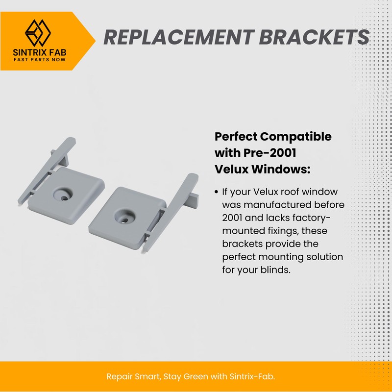 Sintrix Fab Replacement Mounting Brackets Intended for VELUX Roof Window