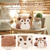 LetCartMaker Crochet Kit for Beginner, Squirrel Complete Beginners Crochet Kit