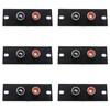 LUORNG 6pcs 2 Way RCA Terminal Wall Panel Plate Input