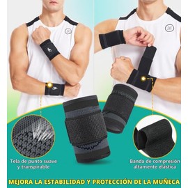 HiRui Muñequera muñequera de compresión, muñequera para el trabajo, fitness, levantamiento de pesas, tendinitis, túnel carpiano, alivio del dolor, muñ