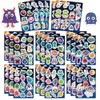 24 Sheets Alien Astronaut Make-A-Face Stickers Mix&Match Make Your Own