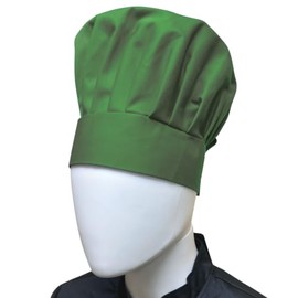 A-to-Z Supply CH013LG Chef Regalia Adjustable Velcro Closure Chef Hats, 13.5" high Overall, one Size fits Most, 65/35 Poly/Cotton, Olive Green