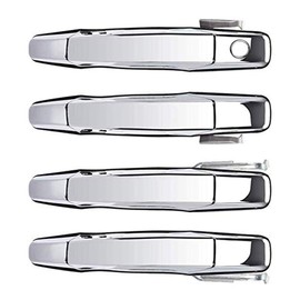 Parts N Go 2007-2013 Escalade Chrome Door Handle Set Exterior Front & Rear Driver & Passenger Side Four Piece Complete Kit - GM1310163, 22738721, 20828258