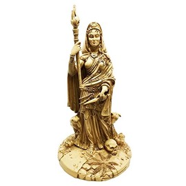 Greek White Goddess Hecate Sculpture Athenian Patroness of Crossroads, Witchcraft, Dogs and Poisonous Plants Statue