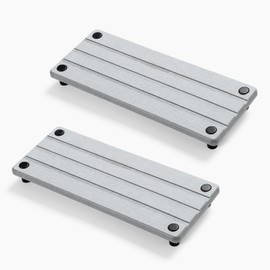 Razborci 2 Pack Fast Drying Water Absorbing Diatomite Stone Mat Tray for Kitchen & Bathroom Counter - Instant Dry Sink Caddy Organizer - Vanity Holder for Soap and Sponge – Gray 10" x 4"