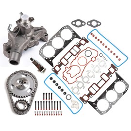 ASTOU HS9354PT-6 Timing Chain Kit Water Pump Head Gasket Set Bolts Replace 2000 for Oldsmobile for Bravada 4.3L 1997-1998 for Chevy for Blazer 4.3L
