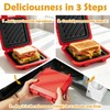 2026 Microwave Sandwich Maker, Microwave Toaster with Adjustable Silicone Strap,