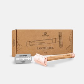 EcoRoyal Olive Wood Safety Razor Women's Rose Including 10 EcoRoyal Razor Blades | Plastic-free Wet Razor | Safety Razor | Zero Waste Razor Women