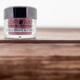 Sofi-Art Holographic Chrome Nail Glitter - Holo Red #GLS018 - 1 oz