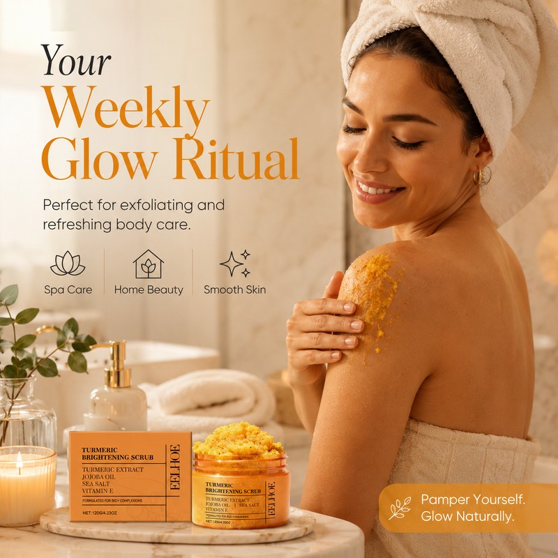 Turmeric Vitamin E Body Scrub for Exfoliating – Smoothing Moisturizing