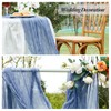 Fantastshop Dusty Blue Table Runner Cheesecloth 2 Pack 10FT Boho