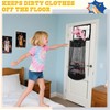 2-in-1 Over the Door Basketball Laundry Hamper and Basketball Hoop,