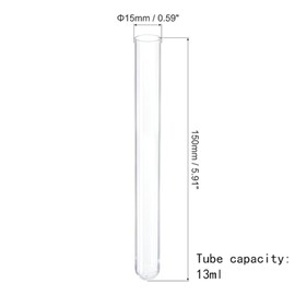 WELANGBN 10Pcs Clear Plastic Test Tubes with Cork Stoppers, 15x150mm 13ml, Good Seal for Jewelry Seed Beads Powder Spice Liquid Storage, Lab Use or Decoration