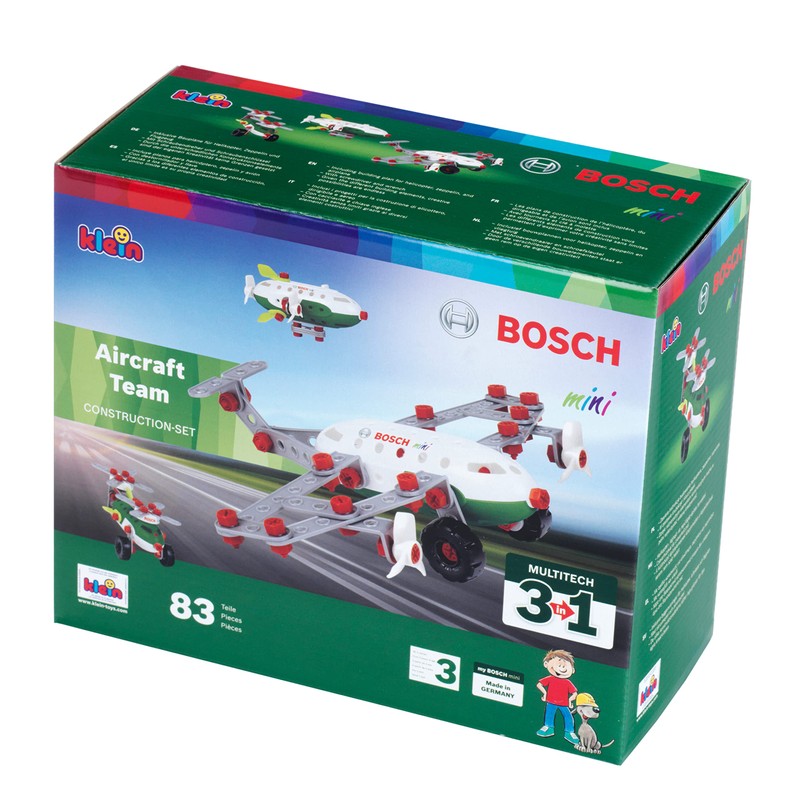 Theo Klein 8790 Bosch Construction Set, 3-in-1 Aircraft Team, Multi-Colour