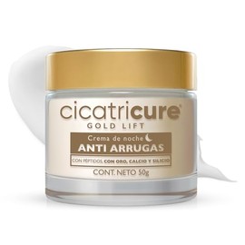 Cicatricure Crema Gold Lift Noche – Resultados en 6 Semanas, Antiarrugas con Péptidos y Oro, Reafirma y Redefine el Contorno Facial, con Calcio y Silicio para Mayor Elasticidad, Tarro de 50 g