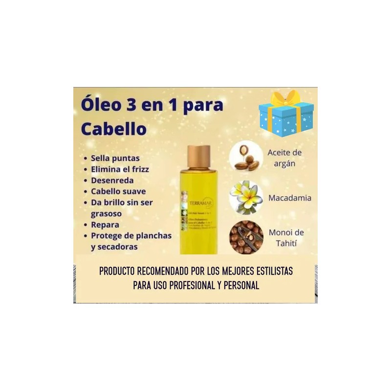 Aceite De Argan Para El Cabello Oleo 3 En 1