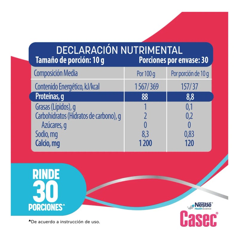 Caseinato Calcio Casec Sabor Lata 300g