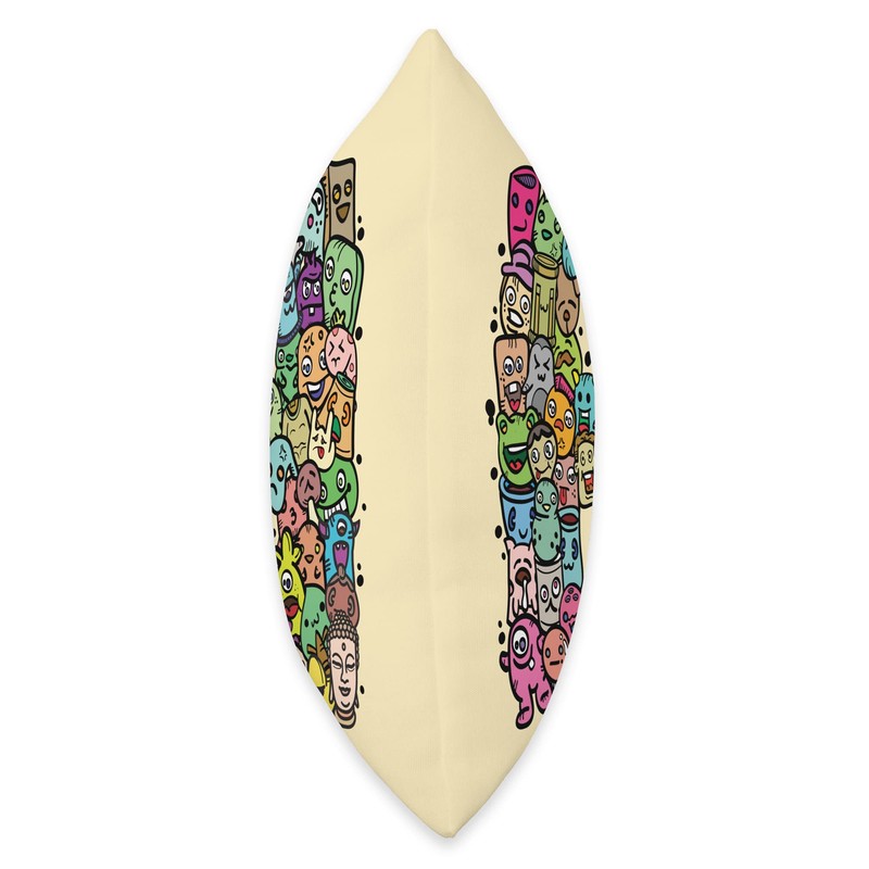 Letter H Monsters Alphabet Name Initial Cute Monogrammed Throw Pillow