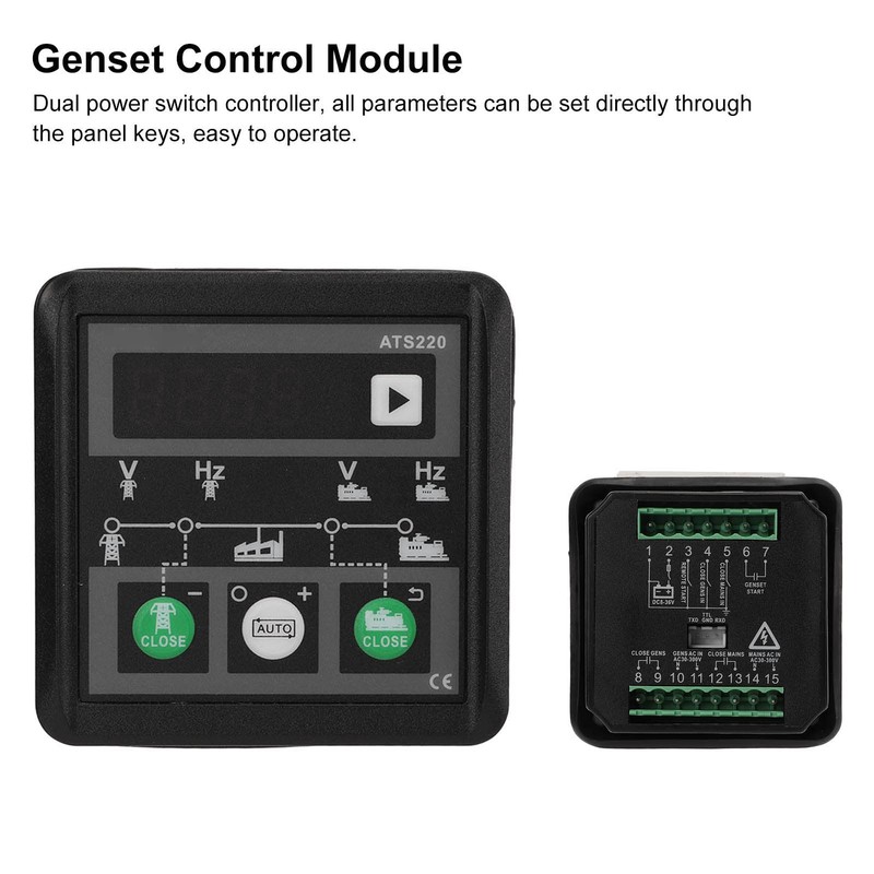 Gonetre ATS Controller Genset Control Module Electrical Accessory Ats220 Ac30-300v