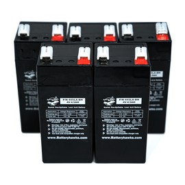(5 Pack) 4v 4.5AH Lead Acid Battery RNG-BATT-4V4 CF-4V4.6 SP4-4 FP445 ES4.5-4 KT-445 100-001-0118