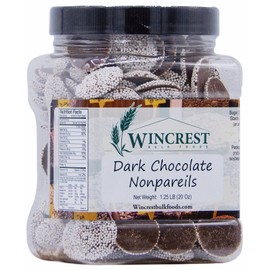 Chocolate Nonpareils - 1.25 Lb (20 Oz) Tub (Dark Chocolate Nonpareils)
