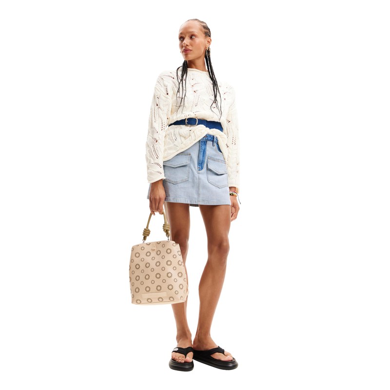 Desigual Women's Back_amorina Sumy M Accessories: Mini Polyurethane Backpack, White