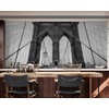 Black and White Brooklyn Bridge Wall Mural, Peel and Stick,