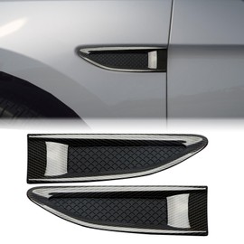 JERBOR 2PCS Car Side Vents for Ford Taurus 2013-2019, Decorative Stickers,ABS Spoiler,Air Flow Intake Hole Grille Auto Exterior Accessories (Carbon Fiber Layer)