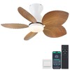 Kviflon Low Profile Ceiling Fans with Lights and Remote/APP Control,